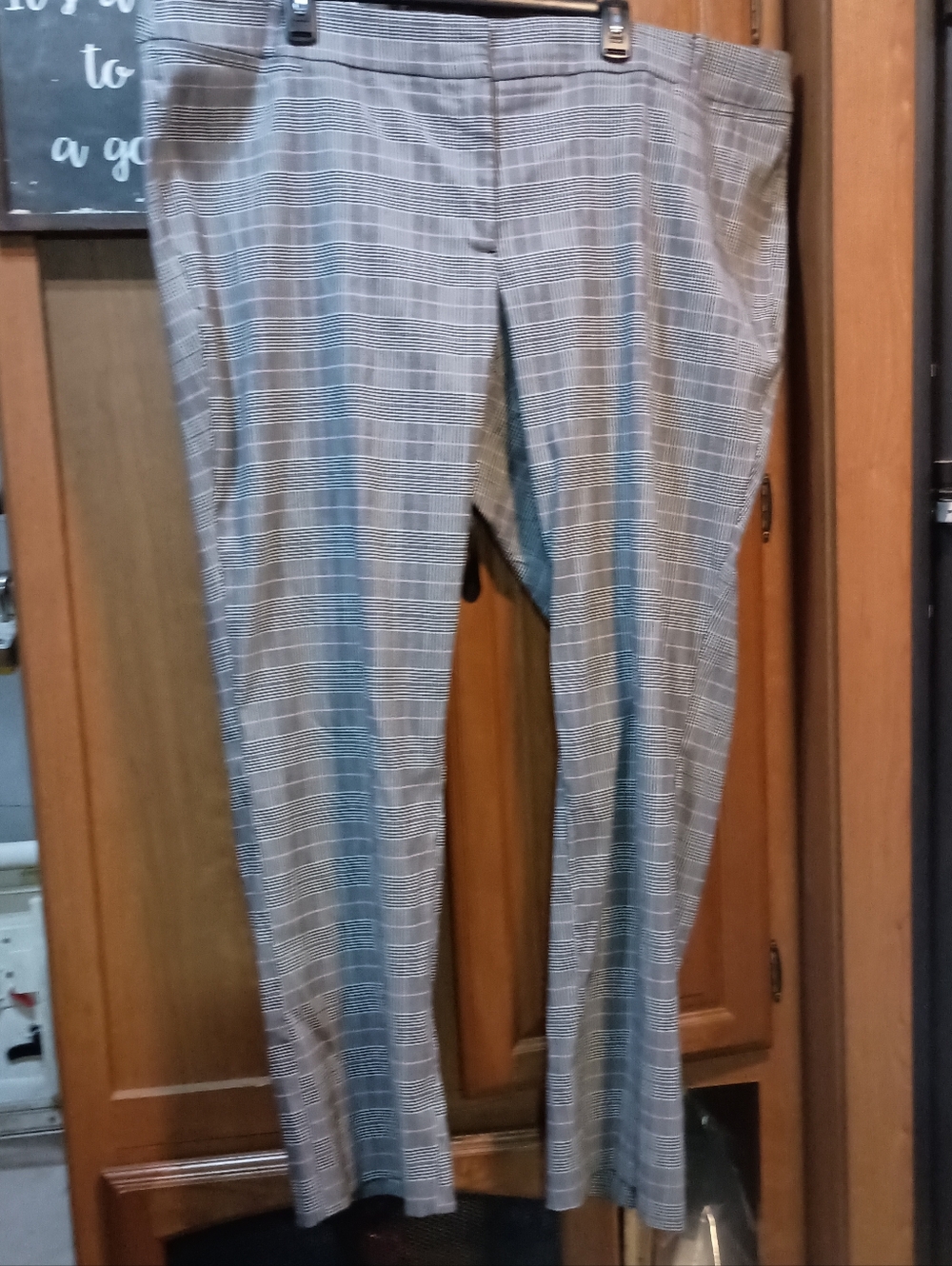 Lane Bryant Gray & Pink Plaid Dress Slacks "The Allie" Size 24R